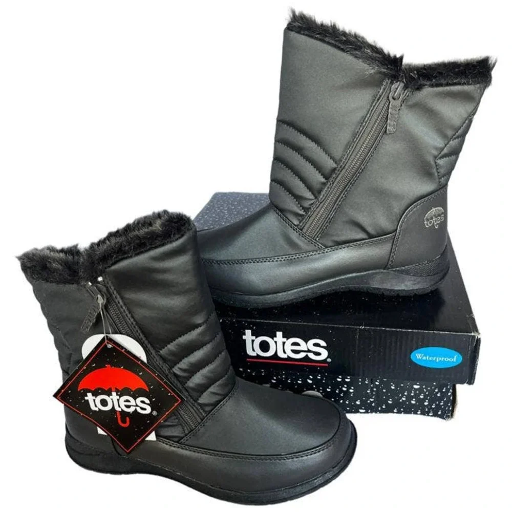 💎✨SALE✨💎 Totes MARTHA Pewter Women's boots - Picture 1 of 7